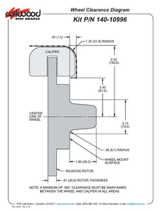 4-Piston Wilwood Disc Brakes for smaller wheels and larger with Stainless brake hose WIL-220-7056